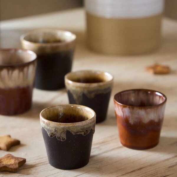 Тъмнокафява глинена чаша за еспресо 70 ml Poterie – Casafina
