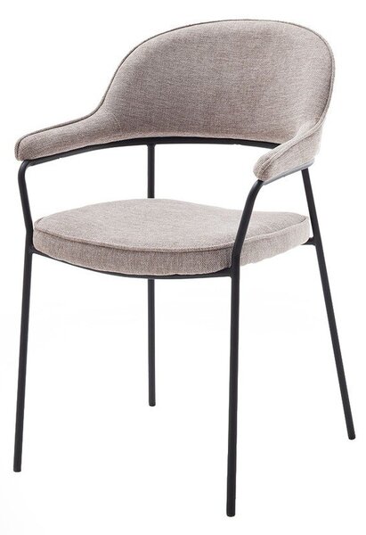 Бежов трапезен стол с подлакътници Kindersley – Unique Furniture