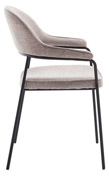 Бежов трапезен стол с подлакътници Kindersley – Unique Furniture