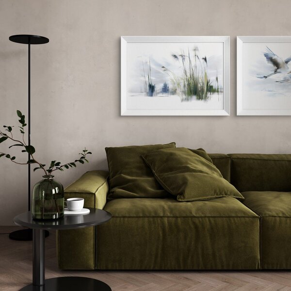Печатна картина с включена рамка 56x75 cm Blue Grasses – Styler