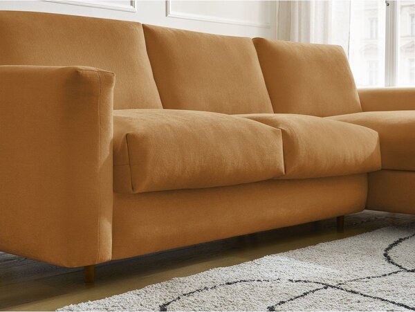 Ъглов диван в цвят горчица Nouveau Cocoone – Bobochic Paris