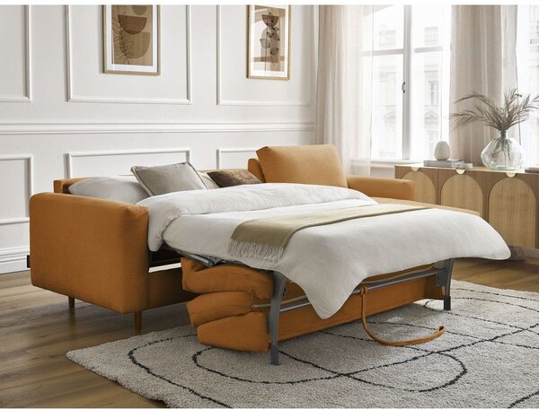 Ъглов диван в цвят горчица Nouveau Cocoone – Bobochic Paris