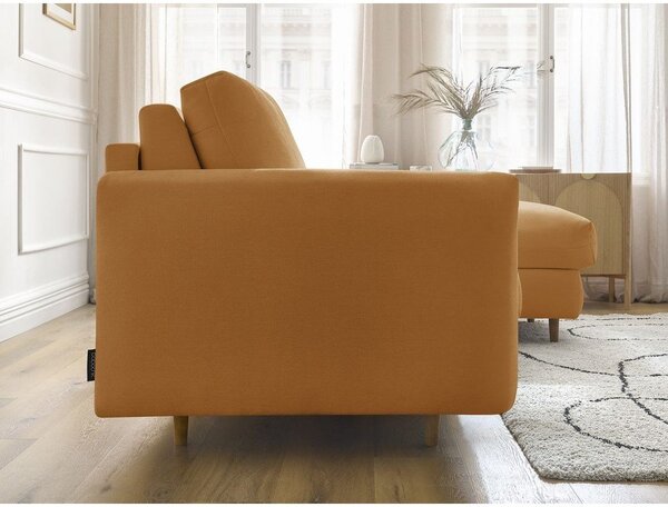 Ъглов диван в цвят горчица Nouveau Cocoone – Bobochic Paris