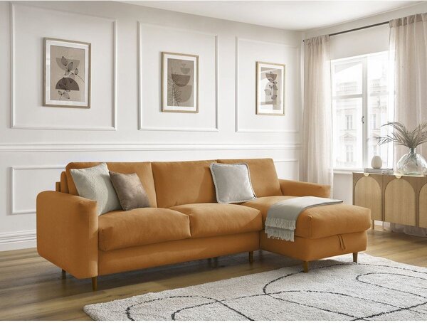 Ъглов диван в цвят горчица Nouveau Cocoone – Bobochic Paris