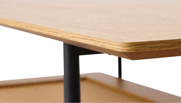 Масичка за кафе от декор от дъб в естествен цвят 55x110 cm Pensacola – Unique Furniture
