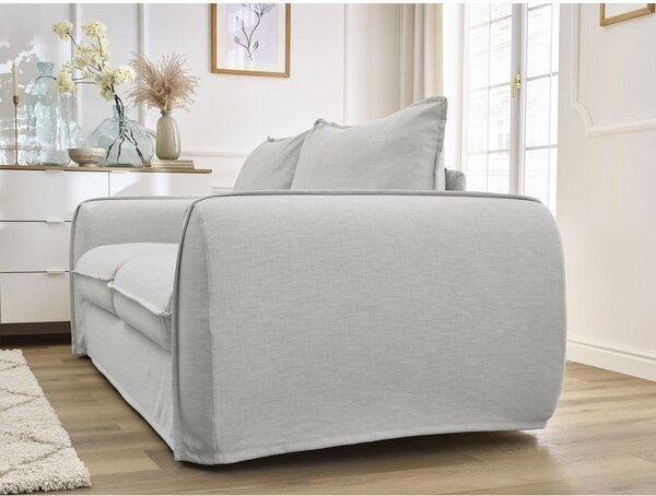 Светлосив диван за ежедневно спане/сгъваем 216 cm Archimede – Bobochic Paris