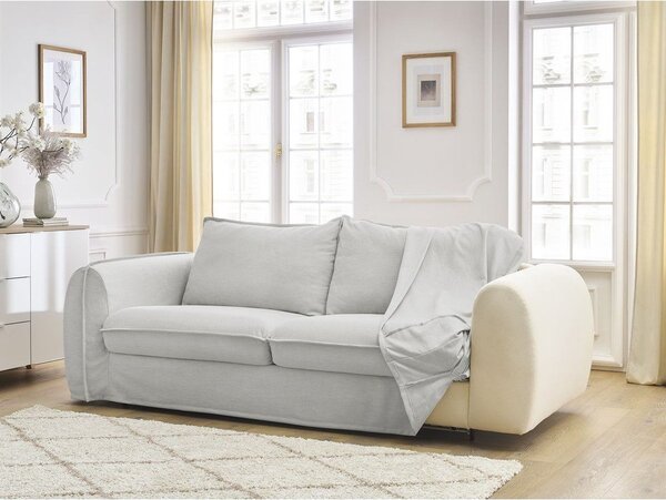 Светлосив диван за ежедневно спане/сгъваем 216 cm Archimede – Bobochic Paris
