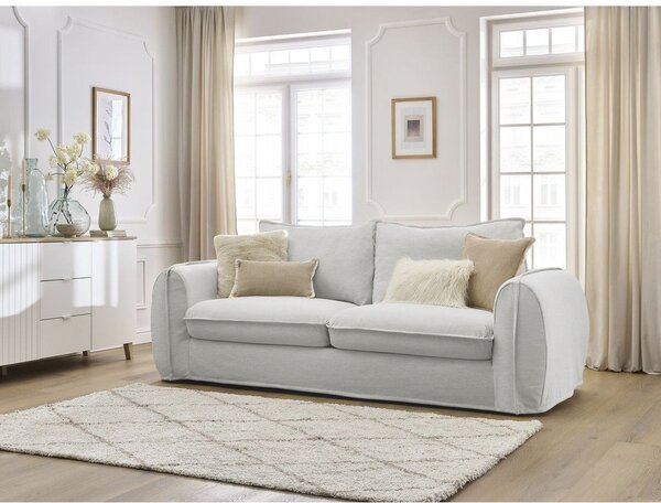 Светлосив диван за ежедневно спане/сгъваем 216 cm Archimede – Bobochic Paris