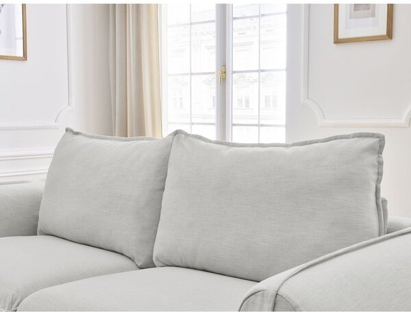 Светлосив диван за ежедневно спане/сгъваем 216 cm Archimede – Bobochic Paris