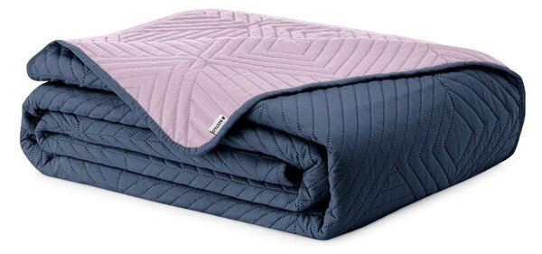 Розово/тъмносиво капитонирано покривало за легло от микрофибър 220x240 cm Softa – Restilo