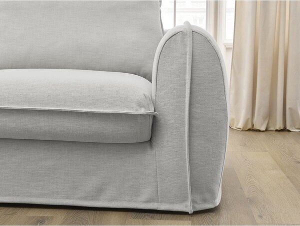 Светлосив диван за ежедневно спане/сгъваем 216 cm Archimede – Bobochic Paris