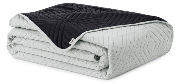 Черно/светлосиво капитонирано покривало за легло от микрофибър 220x240 cm Softa – Restilo