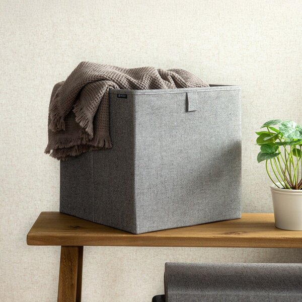 Сива текстилна кутия за съхранение 32x31,5x31,5 cm Soft Storage Cube – Bigso