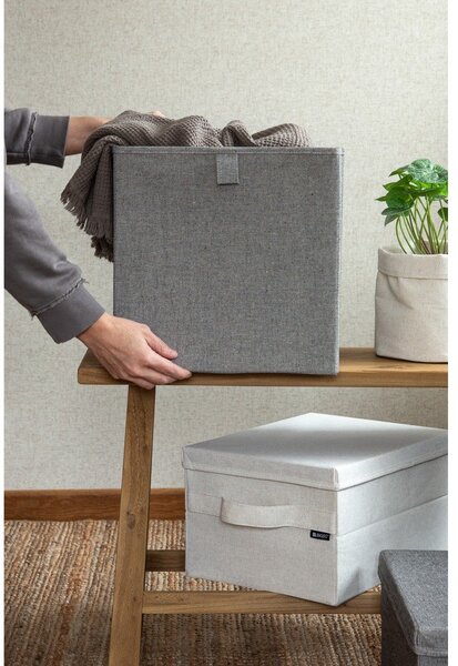 Сива текстилна кутия за съхранение 32x31,5x31,5 cm Soft Storage Cube – Bigso