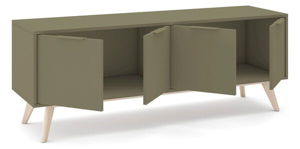 Зелена матова маса за телевизор 140x53x40 cm Campus – Marckeric