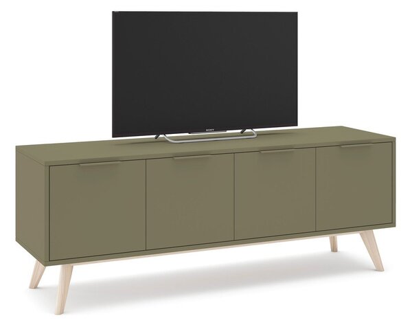 Зелена матова маса за телевизор 140x53x40 cm Campus – Marckeric