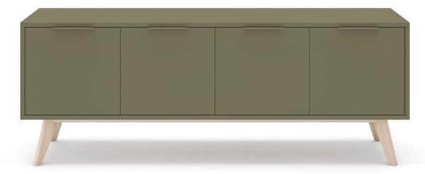 Зелена матова маса за телевизор 140x53x40 cm Campus – Marckeric