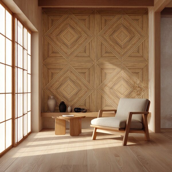 Текстилни акустични панели в комплект 2 бр. 60x60 cm Light Timber II – Styler