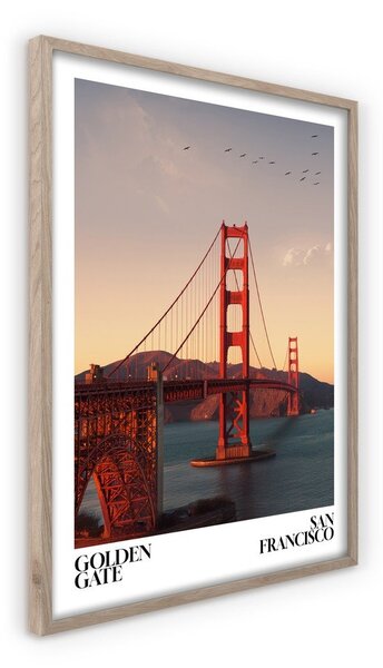 Печатна картина с включена рамка 50x70 cm Golden Gate – Styler