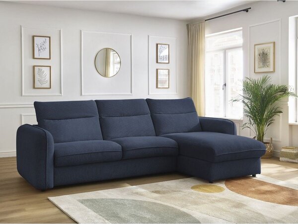 Тъмносин ъглов диван Achille – Bobochic Paris