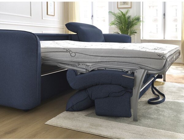 Тъмносин ъглов диван Achille – Bobochic Paris