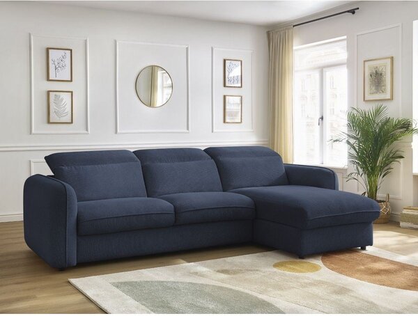 Тъмносин ъглов диван Achille – Bobochic Paris