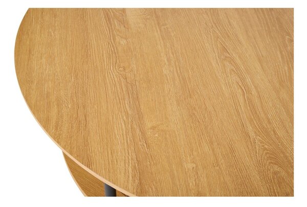 Кръгла масичка за кафе от декор от дъб в естествен цвят ø 80 cm Pensacola – Unique Furniture