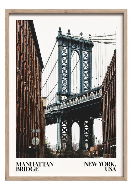 Печатна картина с включена рамка 50x70 cm NY Bridge – Styler