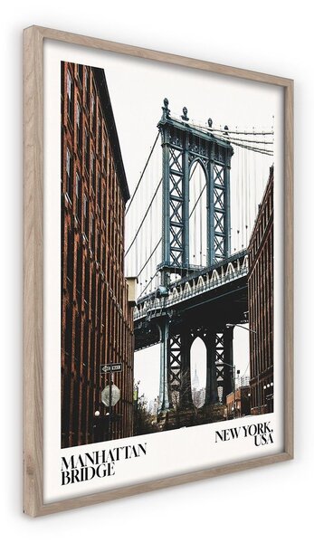 Печатна картина с включена рамка 50x70 cm NY Bridge – Styler