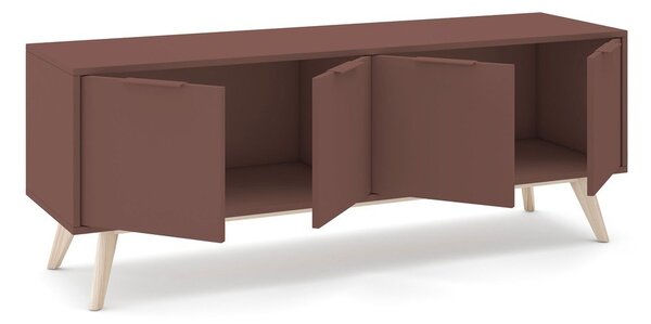 Теракотена матова маса за телевизор 140x53x40 cm Campus – Marckeric