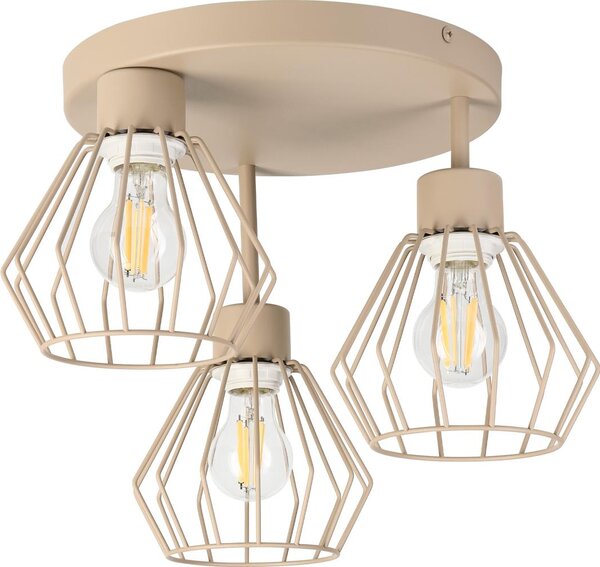 Плътно монтиран полилей AUDREY 3xE27/60W/230V бежов