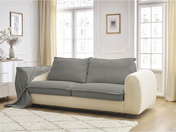 Тъмносив диван за ежедневно спане/сгъваем 216 cm Archimede – Bobochic Paris