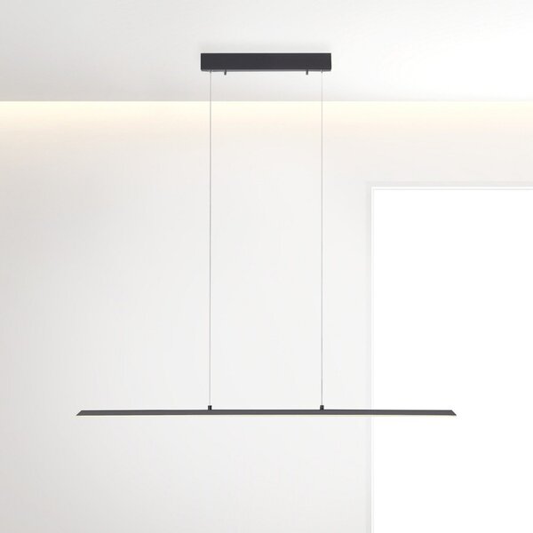 PURE LED висящо осветление Lite, антрацит, 100 cm, CCT, с възможност за, Затъмняване, Черен, Дневна/трапезария, Алуминий, Модерен