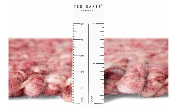 Тъмнорозов ръчно изработен килим от букле 120x170 cm Notting Hill Portobello – Ted Baker
