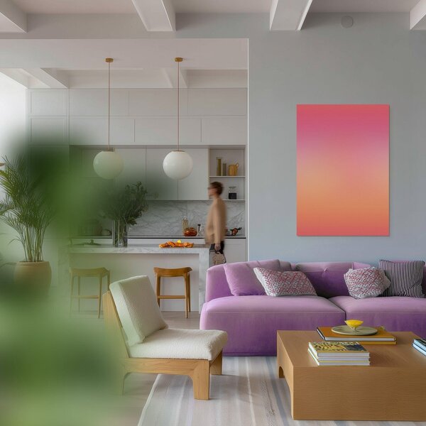 Печатна върху платно картина 70x100 cm Pink Aura – Styler