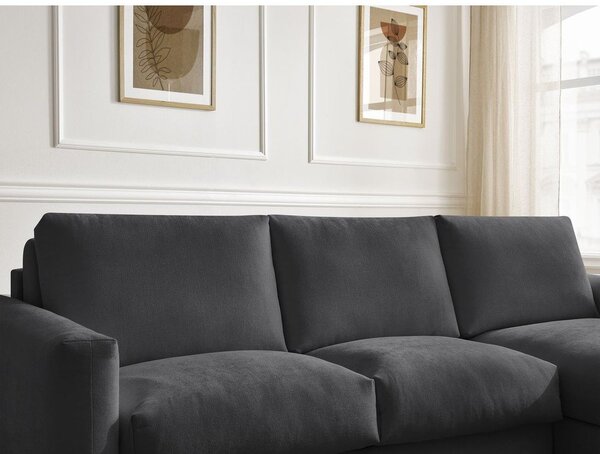 Черен ъглов диван Nouveau Cocoone – Bobochic Paris