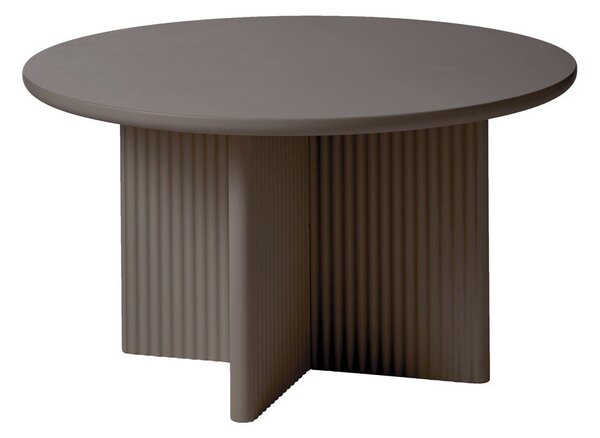 Кафяво-сива кръгла масичка за кафе ø 80 cm Palma – Unique Furniture
