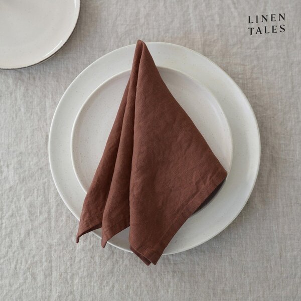 Ленени салфетки в комплект 2 бр. 40x40 cm Chocolate – Linen Tales
