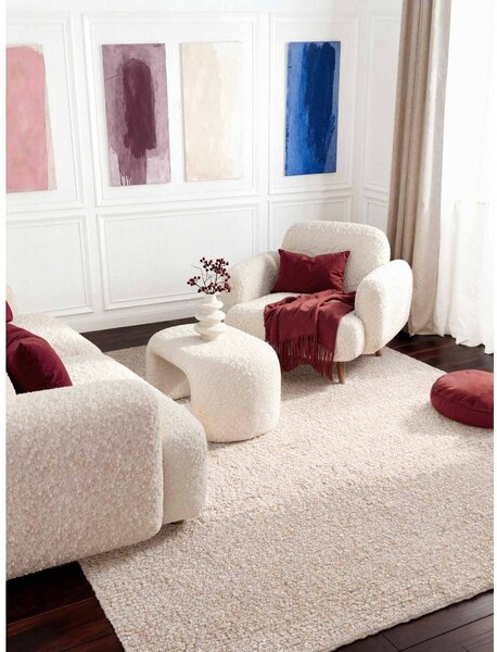 Кремав ръчно изработен килим от букле 160x230 cm Notting Hill Portobello – Ted Baker