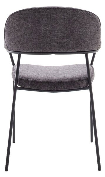 Тъмносив трапезен стол с подлакътници Kindersley – Unique Furniture