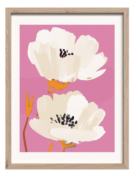 Печатна картина с включена рамка 30x40 cm Peony Bloom – Styler