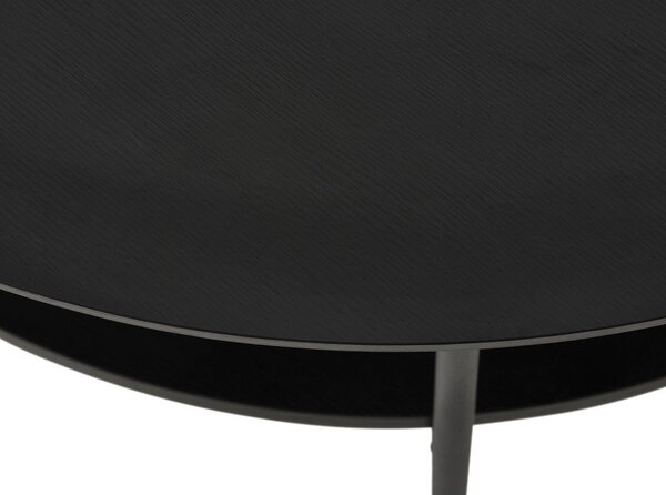 Черна кръгла масичка за кафе ø 80 cm Pensacola – Unique Furniture