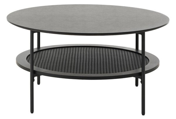 Черна кръгла масичка за кафе ø 80 cm Pensacola – Unique Furniture