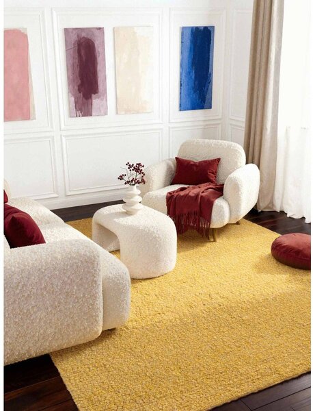 Жълт ръчно изработен килим от букле 120x170 cm Notting Hill Portobello – Ted Baker