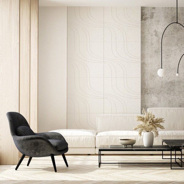 Текстилни акустични панели в комплект 2 бр. 60x60 cm Waves II – Styler