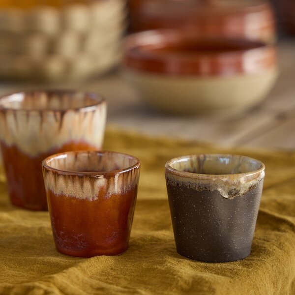 Тъмнокафява глинена чаша за еспресо 70 ml Poterie – Casafina