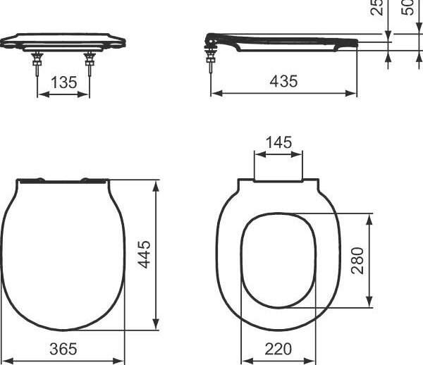 Connect Air AquaBlade® WC комплект за вграждане: пневматична структура + тоалетна чиния + бутон