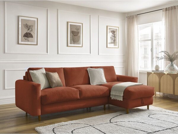 Оранжев ъглов диван Nouveau Cocoone – Bobochic Paris