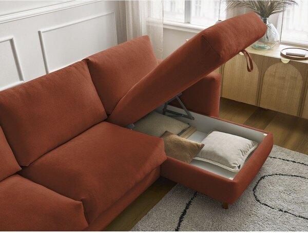 Оранжев ъглов диван Nouveau Cocoone – Bobochic Paris