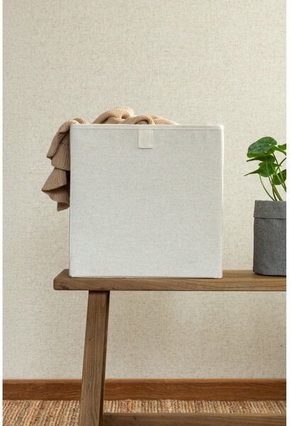 Бежова текстилна кутия за съхранение 32x31,5x31,5 cm Soft Storage Cube – Bigso